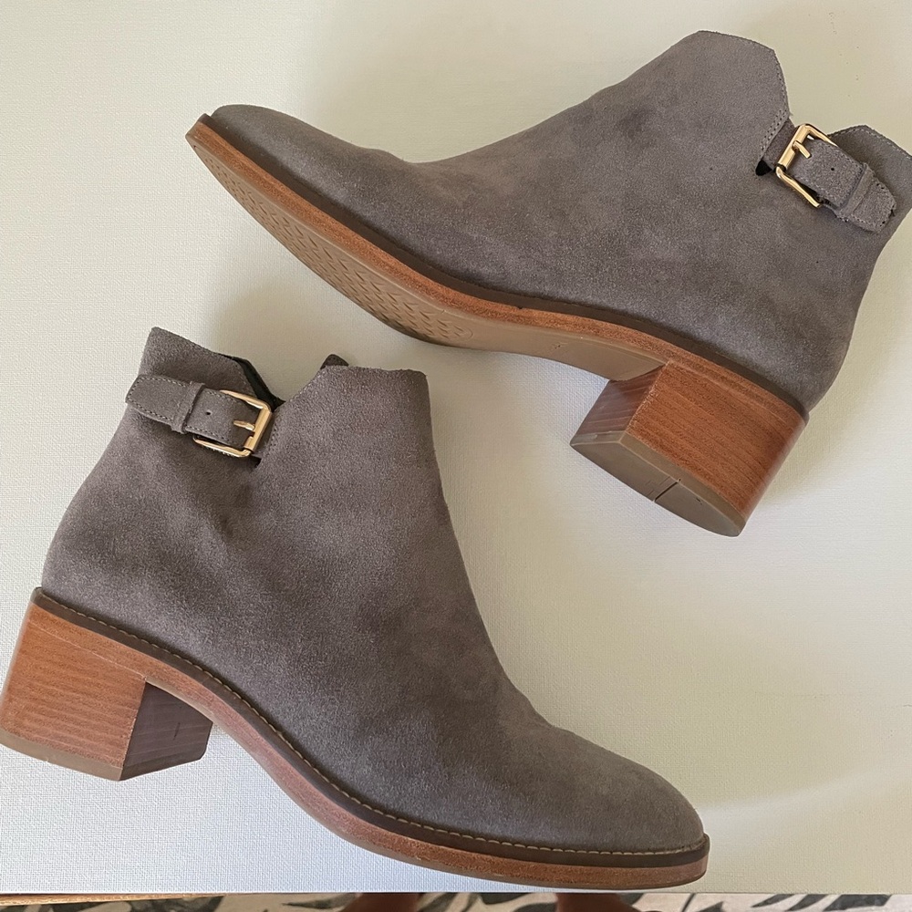 Cole Haan Suede Ankle Boot Harrington with Buckle